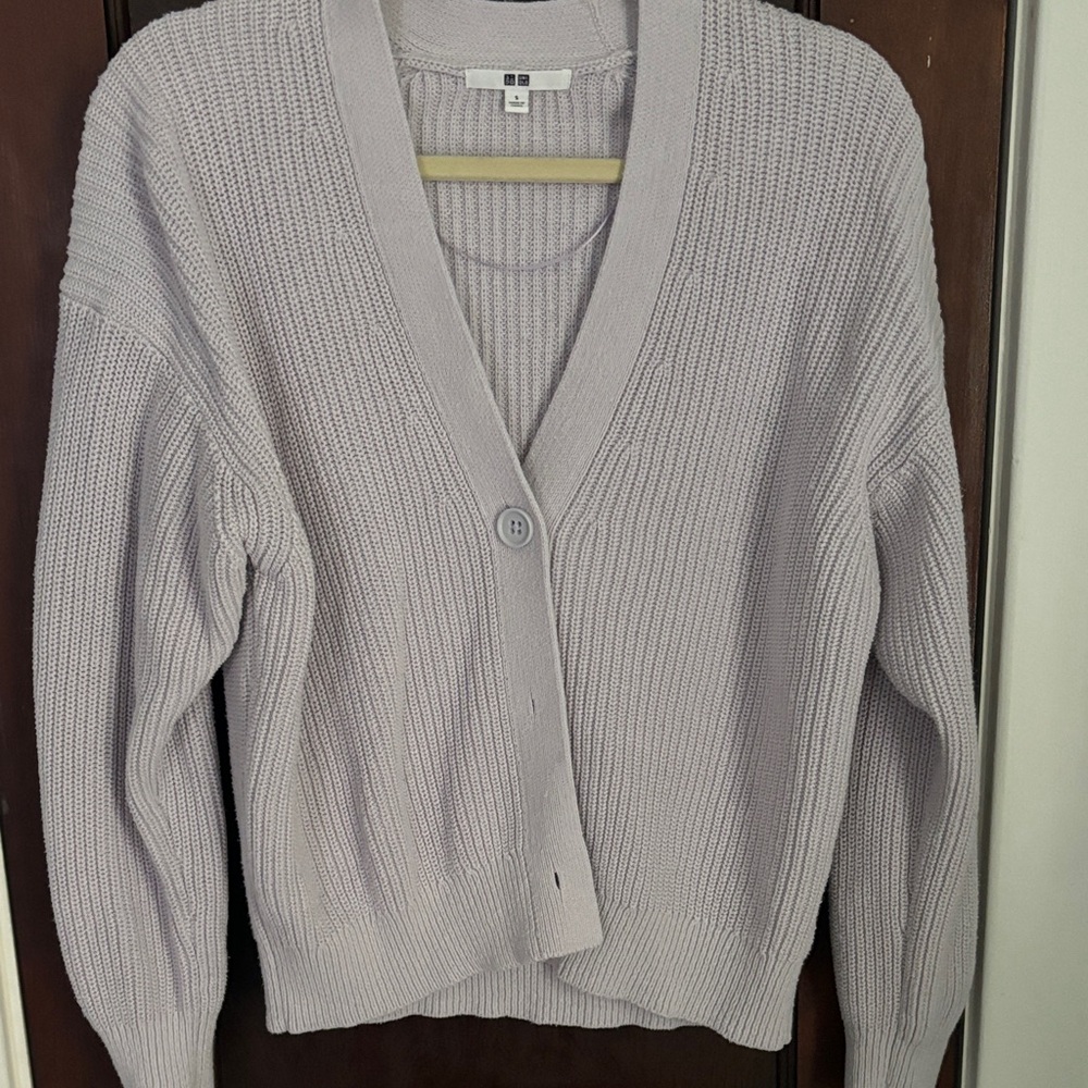 Uniqlo Light Purple Women's Cardigan Sweater
